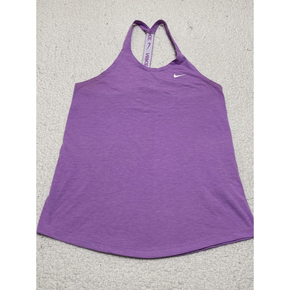 Nike Womens Tank Top Racerback Size S Purple Dri-fit 100% Polyester Solid
